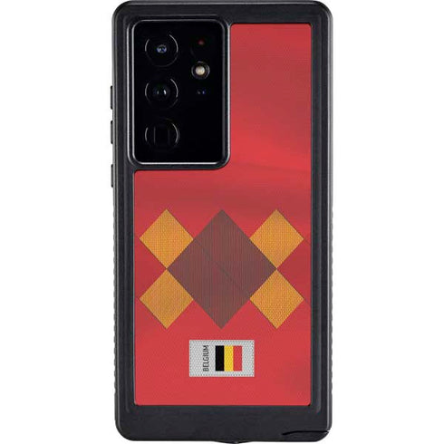 Belgium Soccer Flag Galaxy S24 Ultra Waterproof Case